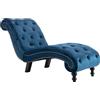 vidaXL Chaiselongue Blau Samt