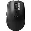 DICOTA D32044B, ambidestro, ottico, wireless RF + Bluetooth + USB Type-A, 1600 DPI, nero
