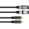 Omnitronic Stereo XLR DJ PA Cavo RCA Maschio/Maschio 1,5 m