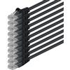 1aTTack.de 83682 10x 3m Black Cavo di rete Cat6 Cat 6 Ethernet LAN 1000 Mbit/s RJ45