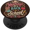 Teacher & Classroom Co. Western Back To School Cowgirl Insegnante Studente Vibe PopSockets PopGrip Adesivo