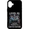 22 Years Old Gamer Birthday Gifts Appare Custodia per iPhone 16 Plus 22 ° compleanno Gamer Level 22 Videogiochi sbloccati
