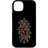LUKE GALLERY Custodia per iPhone 14 Plus The Eternal Red Heart Colorful Cross