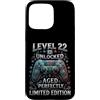 22 Years Old Gamer Birthday Gifts Appare Custodia per iPhone 15 Pro Max 22 ° compleanno Gamer Level 22 Videogiochi sbloccati