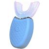 Fyearfly Spazzolino elettrico sonico a 360 gradi, a forma di U, per adulti, con 4 modalità di pulizia, setole in silicone morbido, pulizia completa in 30 secondi, ricaricabile (blu)