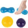 Bbtcxjs 3 Sfere da Massaggio Con Punte: Palla a Forma di Arachidi, Palline da Lacrosse per Fascite Plantare e Punti Trigger