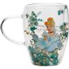 WIDDOP & CO Disney Princess Cinderella floral decorative glass mug Widdop & Co