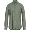 BARBA Napoli - Camicia in lino - Verde militare