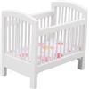 BRRNOO Culla per Bambole, Mobili per Casa delle Bambole Culla per Mobili per Letto a Castello per Bambini Accessori per per Casa delle per Camera da Letto in Miniatura per delle 1:12 Bianco