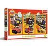 Trefl - Puzzle 3in1: Fireman Sam, La squadra della Stazione dei Vigili del Fuoco - 3 x 50 Pezzi, Confezione con Tre Puzzle per Bambini dai 4 anni