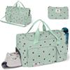 Adiwo Borsa per Viaggio Multiuso, Borsa Parto Ospedale Grande Mamma, Grande con 5 Scomparti, Stampa Carina e Portatile per Parto in Ospedale, Weekend Sportiva Palestra (Verde)