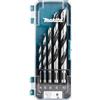 Makita D-72861 - Set di punte per trapano per legno, 5 pezzi