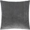 Paoletti Fodera per cuscino Savoy Stripe Cuscino decorativo reversibile in velluto morbido e testurizzato per divani, letti e poltrone (Carbone - 50x50cm)