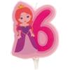 Dekora - Candeline Compleanno 2D delle Princesse per Torte Infantili - Numero 6