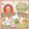 THUN - Tappeto gioco - Esterno: 90% poliestere,10% cotone, imbottitura: 100% poliestere + PET + PVC + Acrilico - Collezione Baby Dolce Fattoria - 70 x 70 cm