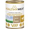 VBB HealthyMeat Paté Umido Cane Alimento Dietetico Monoproteico Completo Cervo e Patate 400 g