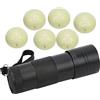 Vistreck Palline da con Luce Fluorescente da 6 Pezzi per Allenamenti notturni: Palline Allenamento Luminose con Torcia