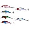 GANAZONO Esche Artificiali per Pesca 6 Pezzi 5cm 2,7g in ABS Amo N.10 Lente Affondamento per Pesca All'aperto e Richiamo per Trota Spinning
