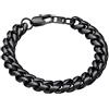 Richsteel Bracciale da Uomo in Acciaio Inossidabile Bracciale a Maglia Figaro/Cubano/Corda 19/21 cm Placcato Oro/Nero/Acciaio Gioielli Punk Hip Hop Punk per Uomo Ragazzo (Confezione Regalo)