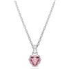 Swarovski Chroma Ciondolo, Tagli Misti, Rosa, Placcato Rodio
