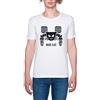 Hopestly Mad Cat Maglietta da Uomo A Maniche Corte Casual Leggera Girocollo Bianca Men's Tshirt White Crew Neck