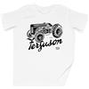 Capzy Classic Ferguson TE20 Trattore Bianco Bambini Ragazzi Ragazze Maglietta Unisexo Size White Kid's Boys Girls tee, bianco, 7 anni