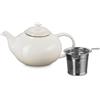 Le Creuset Teiera in gres con infusore in acciaio inossidabile, 1,3 l, Meringue