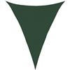 Roanoer Tenda parasole triangolare, 4 x 5 x 5 m, colore verde scuro, in HDPE 160 g/m², permeabile al vento, protezione dagli sguardi indiscreti, per terrazza, giardino e balcone, con corde di