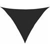 Roanoer Tenda parasole triangolare, 2,5 x 2,5 x 3,5 m, colore nero, in HDPE (polietilene ad alta densità), permeabile al vento, traspirante, tenda parasole per terrazza, balcone, giardino e parco