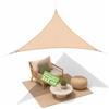 Zendea - Tenda da Sole per Esterno Triangolare 3x3x3 m con Protezione UV e Pioggia - Telo Idrorepellente in Poliestere 210D - Facile da Montare