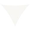Roanoer Tenda parasole triangolare, colore bianco, 4 x 4 x 5,8 m, in HDPE, permeabile al vento, ombreggiante per terrazza, giardino e balcone, tenda parasole con corde di fissaggio incluse