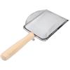 RiseNova Set di setaccio e pala per terreno da giardino, in acciaio inox con manico in legno, per setacciare sabbia e terriccio (2,0 mm)