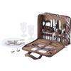 Xcase Set da Picnic - Borsa da Picnic: 30-Pezzi Set da Picnic, per 4 Persone, Incluso: Borsa, Piatti (per 4 Persone, con stoviglie, Viaggio)