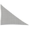 Roanoer Tenda parasole triangolare, 3 x 4 x 5 m, in polietilene ad alta densità (HDPE), antivento, ombreggiante, per giardino, terrazza, balcone e esterni, moderna, grigio chiaro e bianco