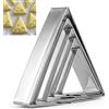 Apausvcm Set di 5 formine per biscotti triangolari, in acciaio inox, a forma di triangolo