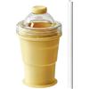 Generico pieghevole per palline ghiaccio in silicone 2 in 1 | Coppa hockey su ghiaccio pieghevole portatile | Bicchieri per ghiaccios pieghevoli viaggio con cannuccia e coperchio