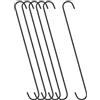 sourcing map Ganci da appendere a S, 400 mm, extra lunghi in acciaio, per interni ed esterni, per giardino, bagno, armadio, officina, cucina, nero, 6 pezzi