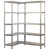 Simon Rack SimonRack Scaffale Metallo Garage Angolo, 10 Ripiani, 80 kg di Punto di Flessione, 1800x900x300 mm, Scaffale Garage, Senza Viti, 2 Modulo Extra, Zincato - Simoncorner