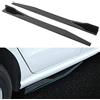 Majatou 2 Pezzi Divisore per Gonna Laterale Auto, Diffusore Ad Ala Piccolo, Divisori a Bilanciere, Gonna Laterale per Carrozzeria Auto, Diffusore Ad Alette per Labbra Universale 120 Cm/47,2 Pollici Nero Lucid
