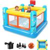 Castello Gonfiabile per Bambini Da 3 a 6 Anni, per Interni Ed Esterni, in PVC Re