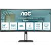 AOC V5 CU34V5C/BK Monitor PC 86,4 cm (34") 3440 x 1440 Pixel Wide Quad HD LED Nero [CU34V5C/BK]