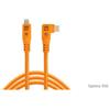 Tether Tools TetherPro Optima cavo 10G USB-C angolare destro 3m arancione ad alta visibilità