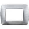 ETTROIT LN85315 Placca Plastica Serie Space 3P Colore Silver Satinato Compatibile Con Bticino Living Light