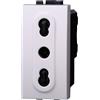 ETTROIT Presa bipasso 2+T 16A colore bianco compatibile Bticino serie Living LB2001