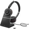 Jabra Evolve 75 SE Cuffie Stereo Wireless - Bluetooth, Supporto incluso, Tutte le piattaforme, Stereo, Nuova edizione
