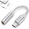 Ouitble USB C colore: arancione> a 3.5mm adattatore jack cuffie, colore Aux: arancione> a USB C cavo adattatore tipo C colore: arancione> a 3.5mm Aux Dongle cavo cavo 384KHZ 32 bit per S24 S23