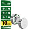5 Plus AG9 LR936 394 - Batterie a bottone da 1,5 V, compatibili con LR45, SR936W, SR936, batterie alcaline a lunga durata per orologi, giocattoli, calcolatrici ed elettronica