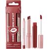 LOPHE Rossetto, Lip Liner, Lucidalabbra Trio Lip Set, A Lunga Durata Idratante Vellutato Lip Stain, One Step Labbra Kit Trucco#02