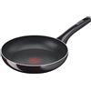Tefal D52208 Resist Intense padella da 32 cm, antiaderente, protezione Flame Protect, resistente, con segnale termico, facile da pulire, sicura, colore bordeaux