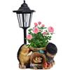 Generico Fioriera Con Illuminazione Solare,Scultura Solare Riccio con Fioriera | Decorazione da Giardino Riccio - Per Porte Posteriori, Esterno, Giardino, Prato, Patio, Cortili, Portici Anteriori, Fattoria